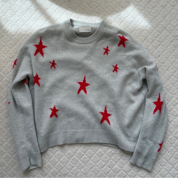 ZADIG & VOLTAIRE, CASHMERE STAR SWEATER, SIZE M - Picture 1 of 5